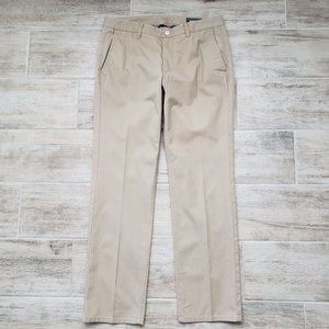Bonobos Khaki Flat Front Straight Leg Pants 32W 30 L